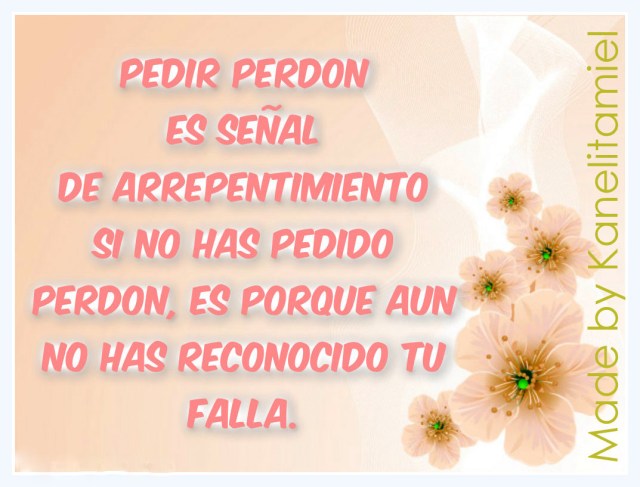Pedir perdon..