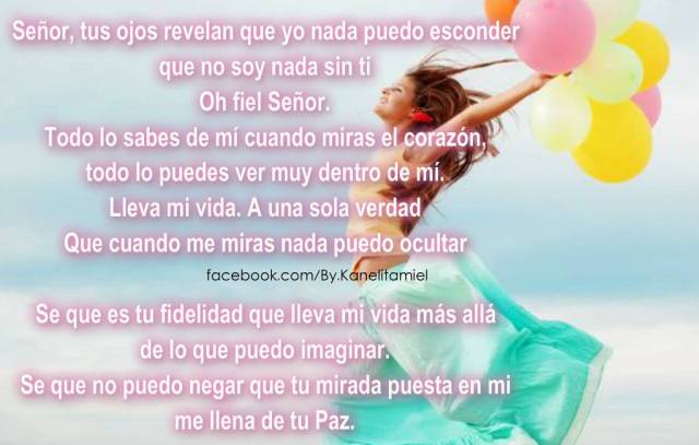 Señor, todo lo sabes de mi...